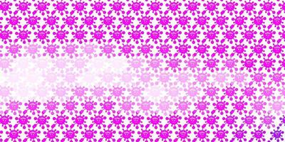 Light Purple, Pink vector pattern with coronavirus elements.
