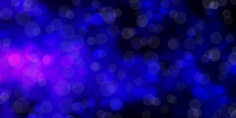 Dark Pink, Blue vector texture with circles.