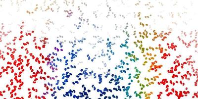Light blue, yellow vector backdrop with chaotic shapes.
