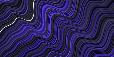 Dark Purple vector background with curved lines.