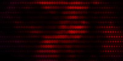 Dark Red vector backdrop with circles.