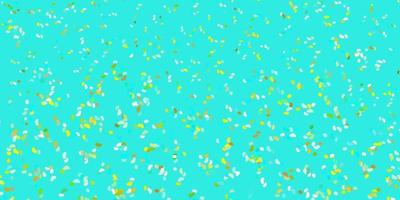 Light blue, yellow vector background with random forms.