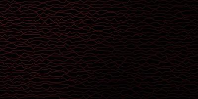 Dark Red vector background with curved lines.