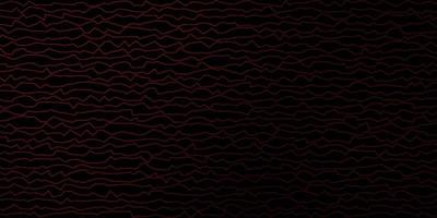 Dark Red vector background with curved lines.