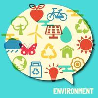 environment speech bubble vector