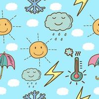 weather seamless pattern vector