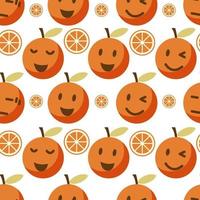 cute orange seamless pattern vector