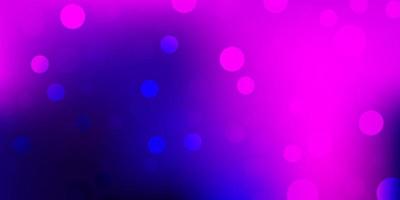 Dark purple vector background with spots.