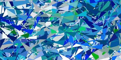 Light Blue, Green vector background with polygonal forms.