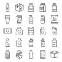 product packaging icon set vector