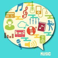 music speech bubble vector