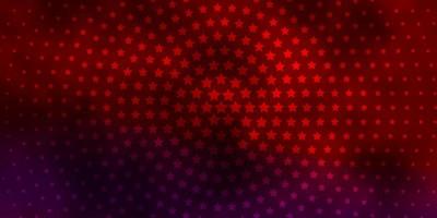 Dark Blue, Red vector texture with beautiful stars.