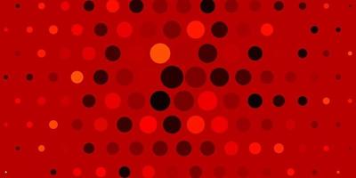 Light Red, Yellow vector background with bubbles.