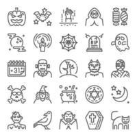 halloween icon set vector