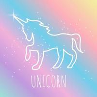 unicornio diseño simple vector