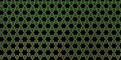Dark Green vector pattern with magic elements.