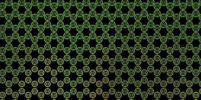 Dark Green vector pattern with magic elements.