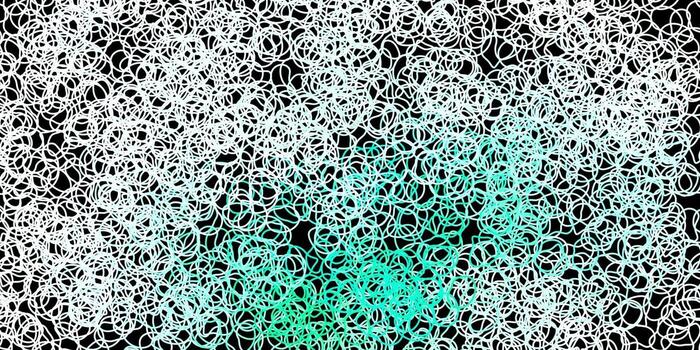 Dark green vector background with random forms.