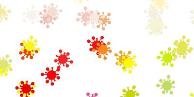 Light multicolor vector background with covid-19 symbols.