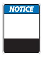 symbol notice sign label on white background vector