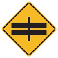Highway Intersection Ahead Traffic Road Symbol Sign Isolate on White Background,Vector Illustration EPS.10 vector