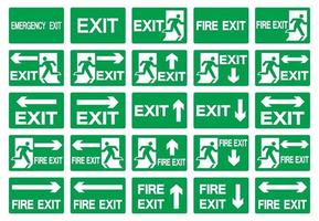 Emergency Exit Symbol Isolate On White Background,Vector Illustration EPS.10 vector