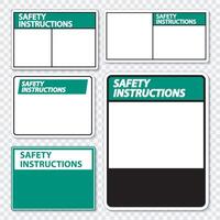 symbol Safety instructions sign label on transparent background vector