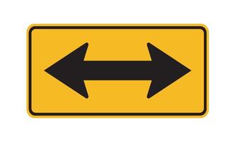 Warning signs Curve marker on white background vector