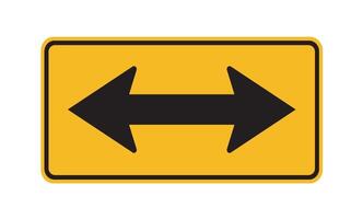 Warning signs Curve marker on white background vector