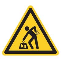 Lifting Hazard Symbol Sign, Vector Illustration, Isolate On White Background Label .EPS10