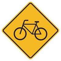 Warning Bicycles Only traffic Road Symbol Sign Isolate on White Background,Vector Illustration EPS.10 vector