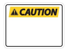 symbol caution sign label on white background vector