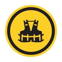 PPE Icon.Wearing a life jacket for safety Symbol Sign Isolate On White Background,Vector Illustration EPS.10 vector