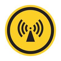 Beware Non-Ionizing Radiation Symbol sign Isolate On White Background,Vector Illustration vector