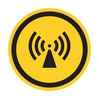 Beware Non-Ionizing Radiation Symbol sign Isolate On White Background,Vector Illustration vector