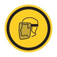 Symbol Face Shield Must Be Worn sign Isolate On White Background,Vector Illustration EPS.10 vector