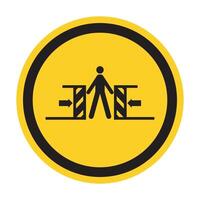 Beware Crushing Symbol Sign Isolate On White Background,Vector Illustration EPS.10 vector