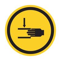 Beware Of Crushing Hand Symbol Isolate On White Background,Vector Illustration EPS.10 vector