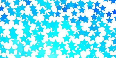 Light BLUE vector background with colorful stars.