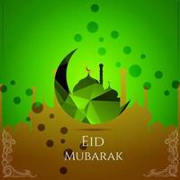 Abstract Eid Mubarak Islamic vector background design