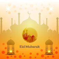 Abstract Eid Mubarak Islamic vector background design