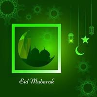 diseño de fondo de vector islámico abstracto eid mubarak