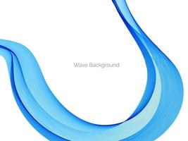 Abstract smooth stylish blue wave background vector