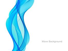 Smooth stylish flowing blue wave background vector