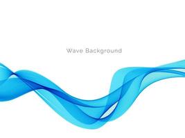 Smooth stylish flowing blue wave background vector