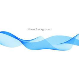 Blue wave design flowing stylish background vector