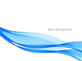 Blue wave design flowing stylish background vector