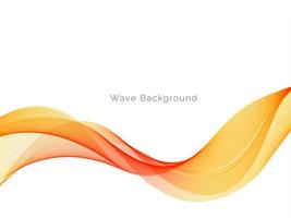 Decorative design modern with stylish smooth yellow wave background vector