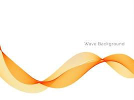 Decorative design modern with stylish smooth yellow wave background vector