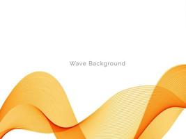 Decorative design modern with stylish smooth yellow wave background vector